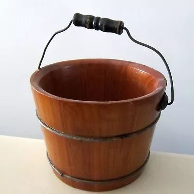 Vintage Small Wooden Bucket With Handle • $8.50