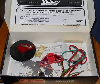 New Mallory Unilite Ford V8 Single Point Electronic Conversion • $135