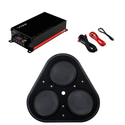 Vibe 8  Compact Passive Trangle Subwoofer Enclosure Amp Package Deal 1500W • $342.19