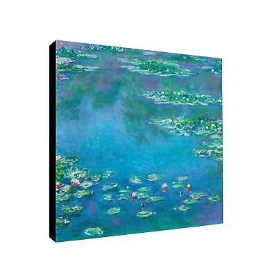 Water Lilies By Claude Monet - Framed Canvas Wall Art Print - Various Sizes • £12.99