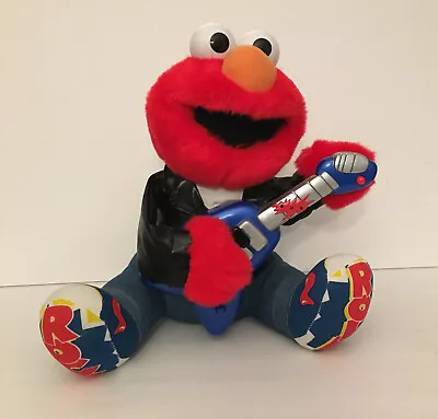 $25 • Buy Vintage 1998 TYCO Rock N’ Roll Elmo W/Gutair And Leather Jacket Shakes And Sings