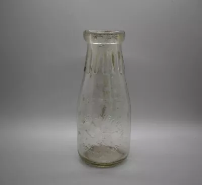 $25 • Buy Milner Dairy 7.5  Pint Milk Bottle Norfolk VA Pictorial Star Fluted Neck 