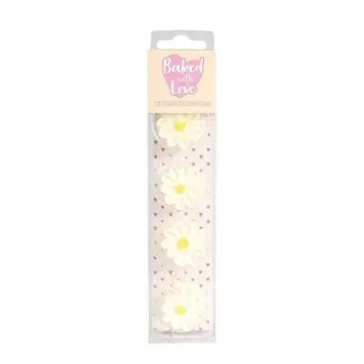 Edible Cake Toppers Daisy Sugar Decorations 12 Pack • $14.04