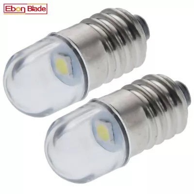 E10 Screw Miniature LED Bulb White 3V 4.5V 6V 12V Replace Flashlight Torch Lamp • £3.59