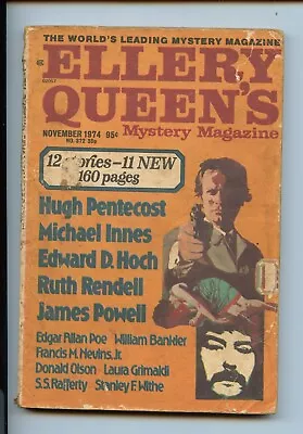 Ellery Queen’s Mystery (digest) Magazine Pentecost Nevins Carr Rendell Nov 1974 • $2.99