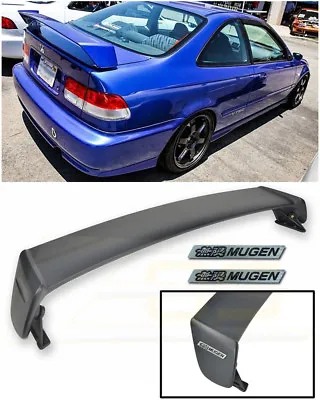 For 96-00 Honda Civic Coupe MUGEN Style Rear Trunk Wing Spoiler BK Emblem Pair • $129.98