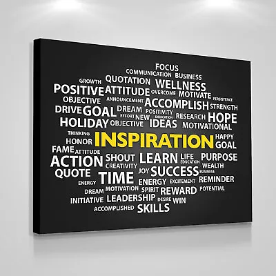 Office Inspiration Words Cloud Wall Art Motivation Success Print Business Sign • $69.95
