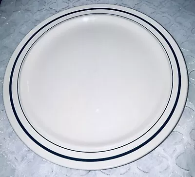 VINTAGE NEWCOR STONEWARE  SATELLITE COBALT BLUE 4028 Dinner Plate • $18