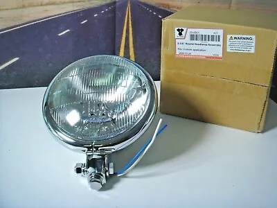 Harley 5-3/4  Headlamp Chrome Round Headlight 50/35W Bobber V-Twin 33-0001 Y3 • $45.99