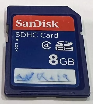 SanDisk San Disk 8GB SD SDHC Memory Card - Class 4 - Tested - Tracked Post • $10