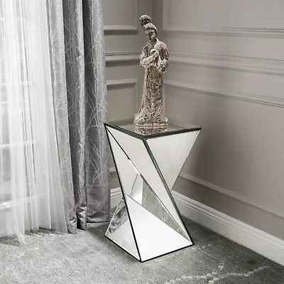 Modern Glam Geometric Mirrored Side Table • $168.55