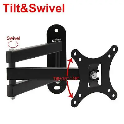 Tilt Swivel Flat LED LCD TV Wall Mount Bracket  14 16 17 18 19 20 22 24 27 In • £9.49