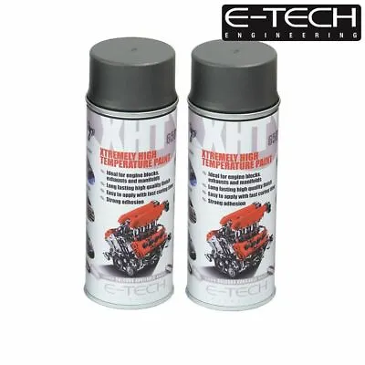 2X GRAPHITE E-Tech 400ML Extremely High Temperature Paint XHT VHT Exhaust • $25.20