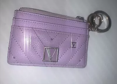 Victorias Secret Card Case Key Chain Coin Purse Mauve • $16