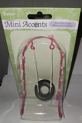 FA DARICE MINI ACCENTS METAL Tire SWING FOR FAIRY GARDEN OR DOLL HOUSE 5 Inches • $8.46