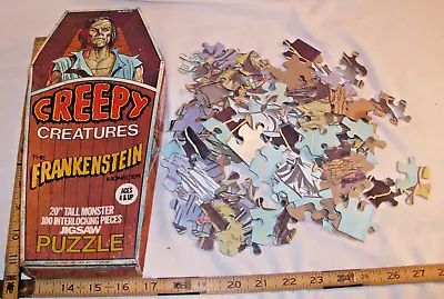 H-g Creepy Creatures Frankenstein Jigsaw Puzzle Boxed 1975 • $34.99