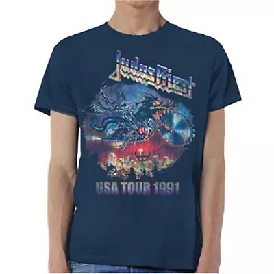 Judas Priest USA Tour 1991 Rob Halford Official Tee T-Shirt Mens • $44.77