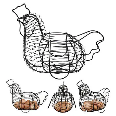 Art Eggs Storage Basket Chicken Egg Holder Fruit Basket Innovative Hen Shape Kit • £11.89