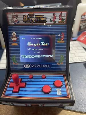 Burgertime My Arcade Hand Held 7  Micro Player Retro Game Cabinet Mini • $8