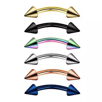 12Pcs Curved Eyebrow Piercing Ring Banana Barbell Ear Lip Helix Rook Earring 16G • $6.99