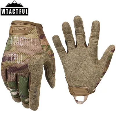 Tactical Full Finger Gloves Airsoft Paintball Army Combat Hunting Shooting Mens • $13.99