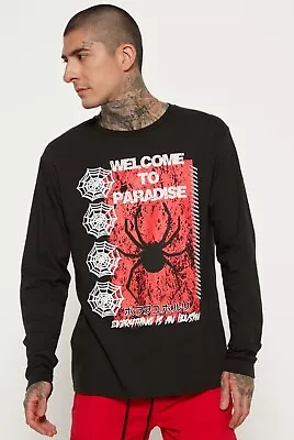 Novamen Men’s  Welcome To Paradise  Long Sleeve Tee Medium • $15.59