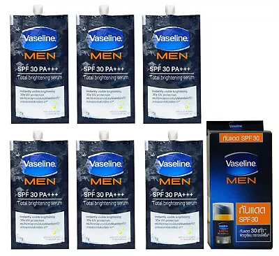 6x Vaseline Men Face Total Bright Fairness Serum MOISTURISER SPF 30 PA +++ 7g • £13.03