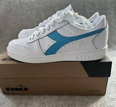 Diadora Magic Basket 80s CC X Diadora Borg Elite UK 8 White And Turquoise • £59.99