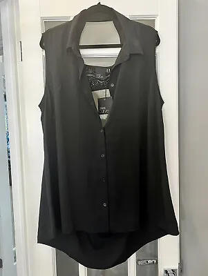 $34.08 • Buy Bnwt New Asos Black Shirt Cut Out Back 22