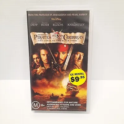 $15 • Buy Pirates Of The Caribbean Curse Of The Black Pearl Vhs Video Tape Johnny Depp