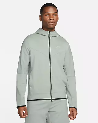 Nike Lightweight Tech Fleece Men's Full Zip Hoodie Mica Green DX0822-330 • $65