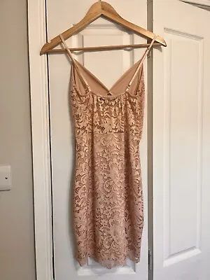 Oh Polly Pink Lace Dress Size 8 • £10
