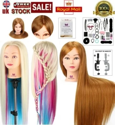 £5.89 • Buy 24-30in Training Head Salon Practice Manikin Model Hairdresser Cosmetology Doll