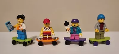 £0.99 • Buy Lego City X4 Minifigures With Skateboard Great Lot 1