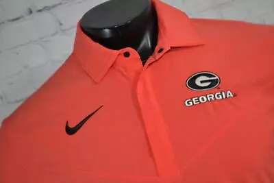 47869-a Nike UGA Golf Polo Shirt Embroidered Mens Medium Georgia Bulldogs DAWGS • $29.99