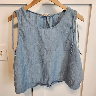 Madewell Crop Swing Chambray Cotton Tank Top Small • $18