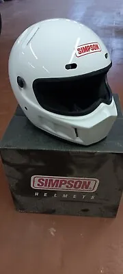 Simpson Bandit Helmet Vintage 2003 White Size 7 1/4 • $250