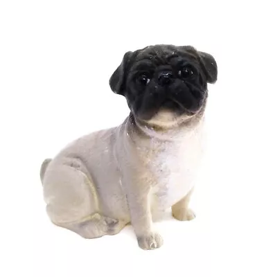 Miniature Dog Pug V.2 Cute Figurine Collectibles Resin Dolls Hand Decor • $9.25