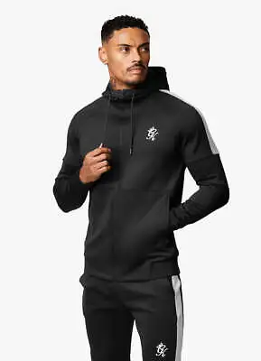Gym King Hoody Full Zip Long Sleeve Top Core Plus Poly Hood Black White • £54.99