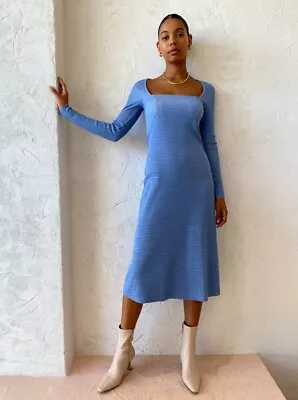 Viktoria And Woods APEROL Blue Knit Long Sleeve Dress Size XXS/AU 4 • $99