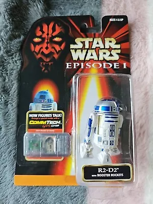 1998 Hasbro Star Wars Episode 1 R2-D2 W/Booster Rockets Commtech Chip Figure NEW • $8.95