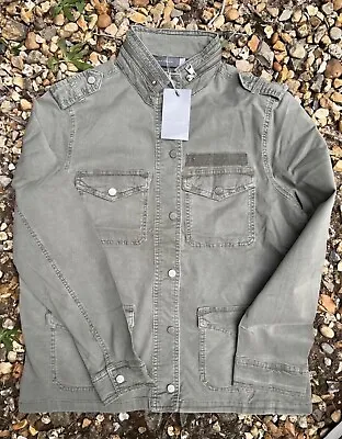 MINT VELVET Washed Utility Zip Jacket Khaki (UK8-10-12-14-16/BNWT) • £65