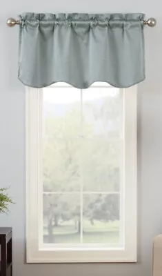 Eclipse Canova Blackout Energy-Efficient Thermal Curtain Valance Aqua/teal 42x16 • $10.49