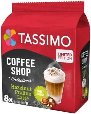 TASSIMO HAZELNUT PRALINE LATTE Coffee Pods -LIMITED EDITION- FREE SHIPPING • $16.99