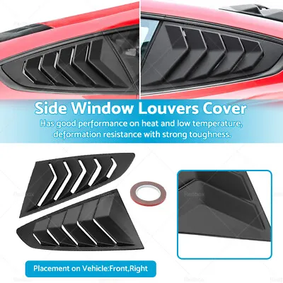 2x Side Window Louvers Sun Shade Cover Suitable For Ford Mustang 2015-2022 • $45