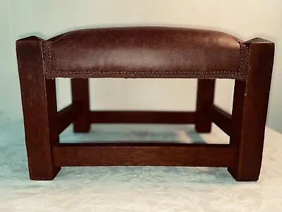 Antique Mission Oak Arts & Crafts  Ottoman Footstool • $220