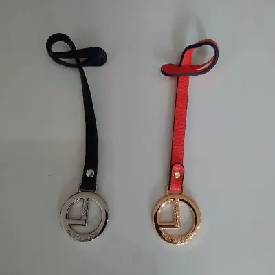 New L.CREDI 2x Red&black Bag Charm/keyring Charmsfaux Leather&gold Silver Metal • £4.99