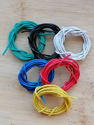 6x Metres Of Coloured Hook Up Stranded Wire AWG22 For Amp And Pedal Wiring A • £6.40