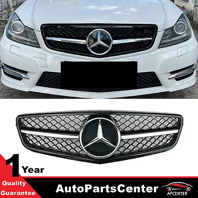 For 08-14 Mercedes Benz W204 C200 250 300 AMG Style Front Grille Grill W/Emblem • $74.99