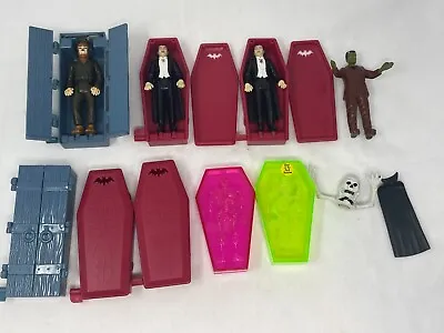 Vtg Mixed Lot Burger King Monsters Dracula Wolfman Frankenstein Coffins Figures • $24.99